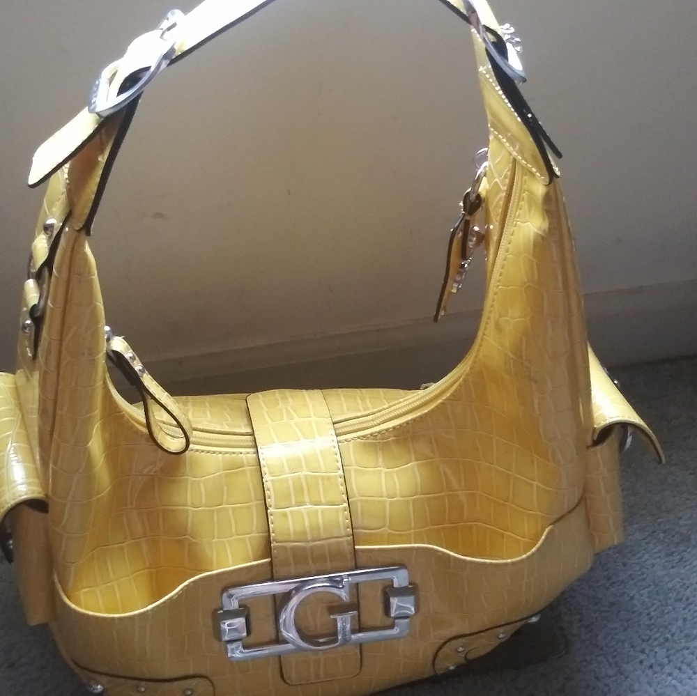 Yellow Guess purse